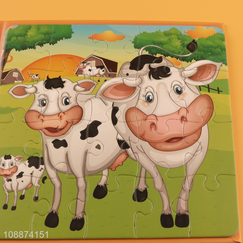 Factory Supply Educational Magnetic Jigsaw Puzzle Book for Preschool