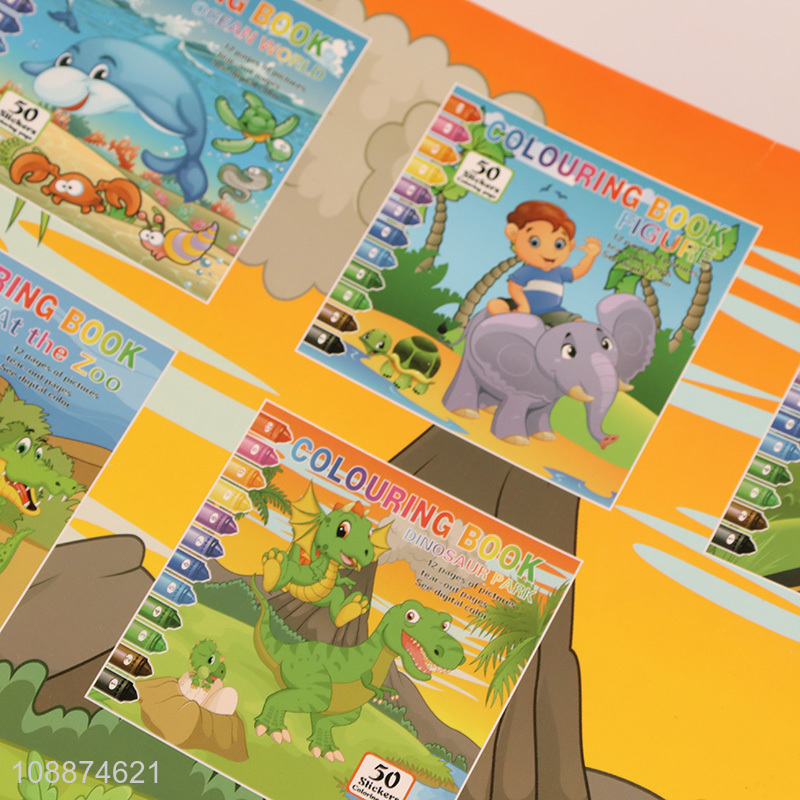 Top quality dinosaur park children colouring book