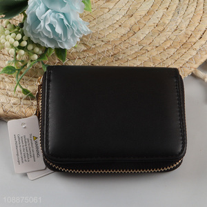 Factory price pu leather wallet credit card holder for men and women