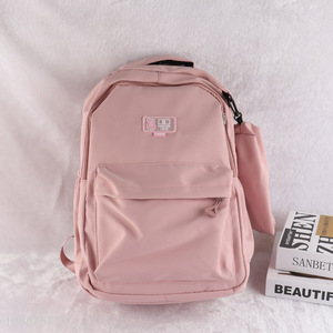 China supplier pink girls children polyester school bag backpack