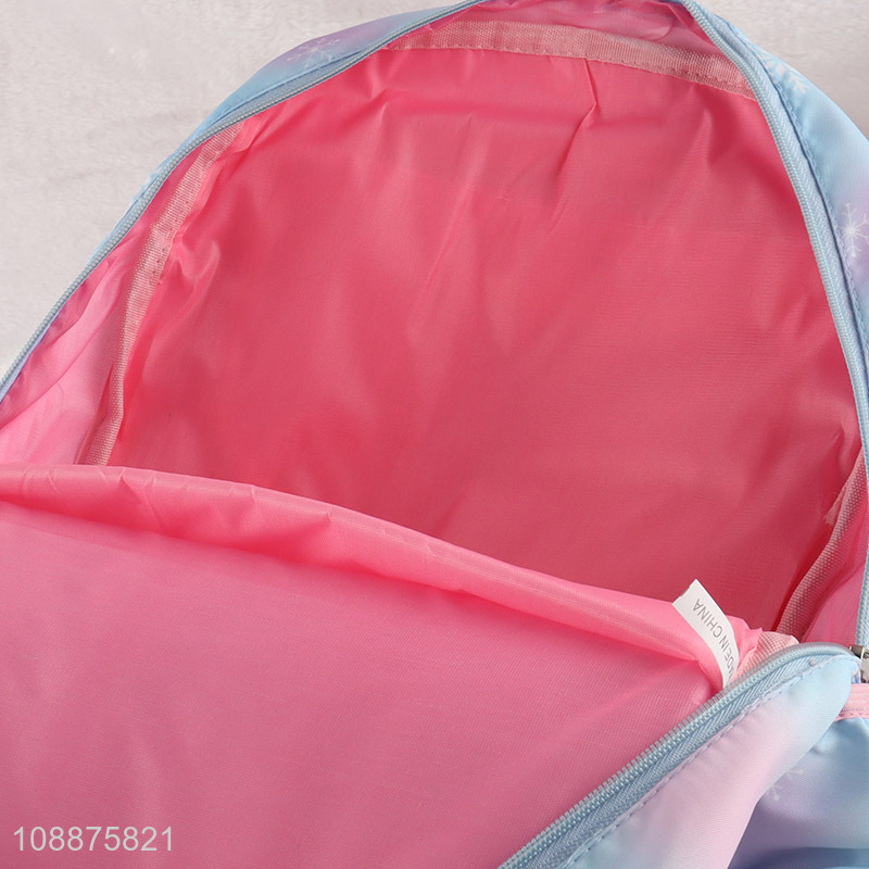 Top selling girls students polyester waterproof school bag backpack