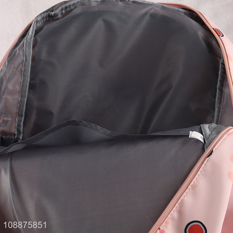 Top quality girls polyester large capacity school bag backpack for sale
