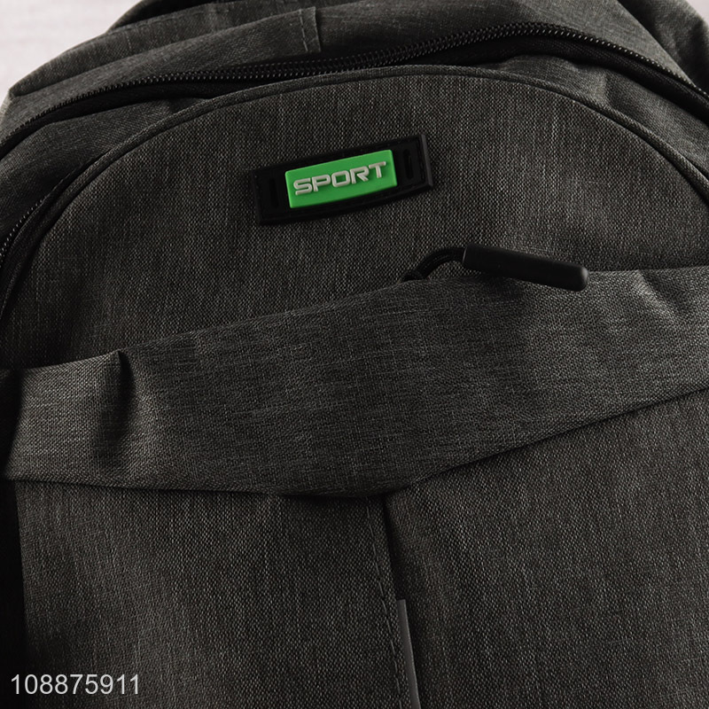 New product grey polyester men casual sports backpack for sale