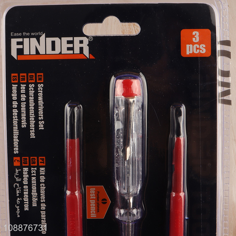 New Product 3-Piece Insulated Screwdriver Set with Voltage Tester Pen