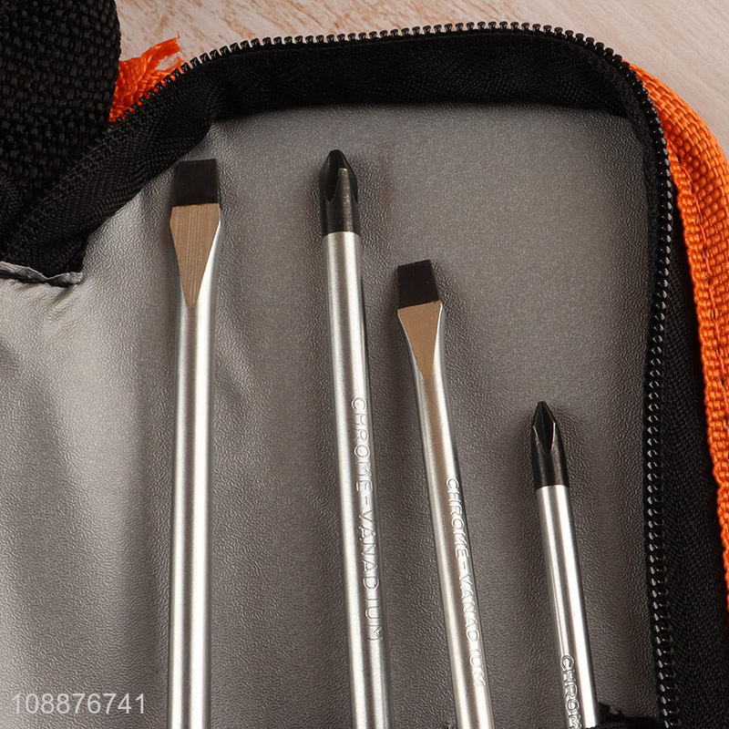 Hot Selling 4-Piece Phillips & Slotted Screwdriver Set with Storage Bag