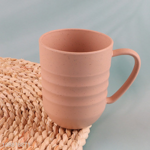 Wholesale Wheat Straw Plastic Water Cup Thick Plastic Toothbrush Cup