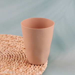 Popular Product Wheat Straw Plastic Water Cup Unbreakable Bathroom Tumbler