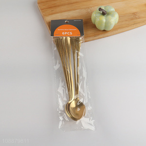 Yiwu market 6pcs stainless steel tableware spoon set