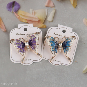 Best quality fashionable jewelry butterfly alloy brooch