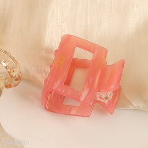 Factory Supply Square Acrylic Hair Claw Clips for Straight Curly Hair