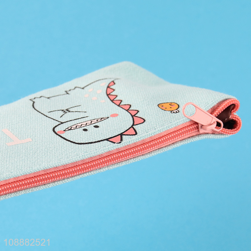 Factory wholesale cartoon dinosaur pencil bag for stationery