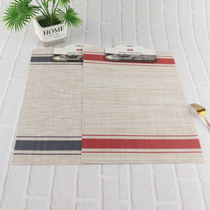 Hot selling washable heat resistant non-slip pvc woven placemats