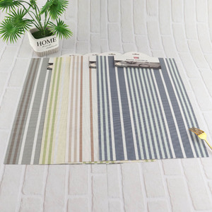 Factory price heat resistant striped woven placemats for indoor outdoor