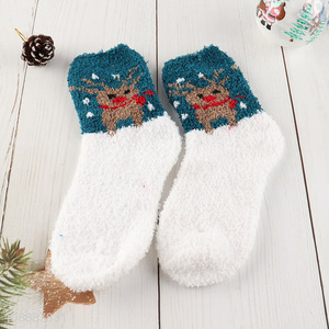 New product fuzzy socks fluffy cozy warm Christmas slipper socks