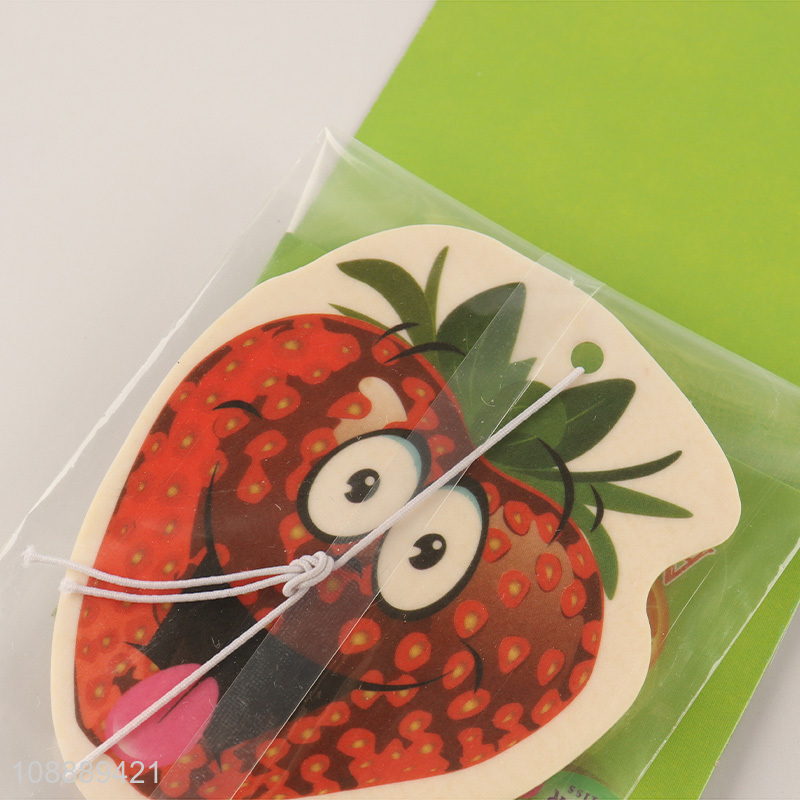 High Quality Strawberry Scented Hanging Paper Car Freshener