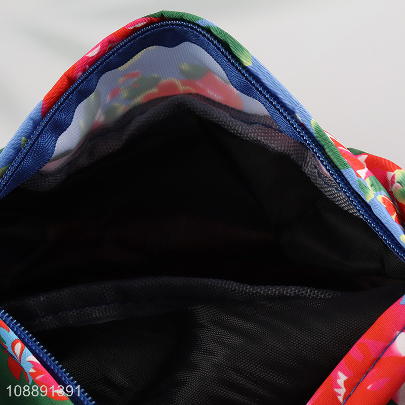 New product summer floral print nylon sling chest bag for women