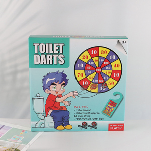 Wholesale toilet darts dartboard game toy set for kids boys girls