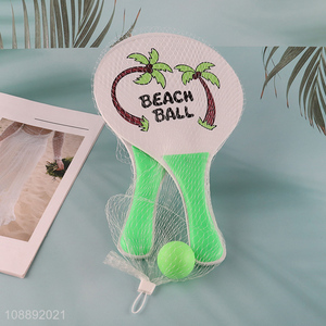 New product beach tennis racket set includes 2 paddles & 1 ball
