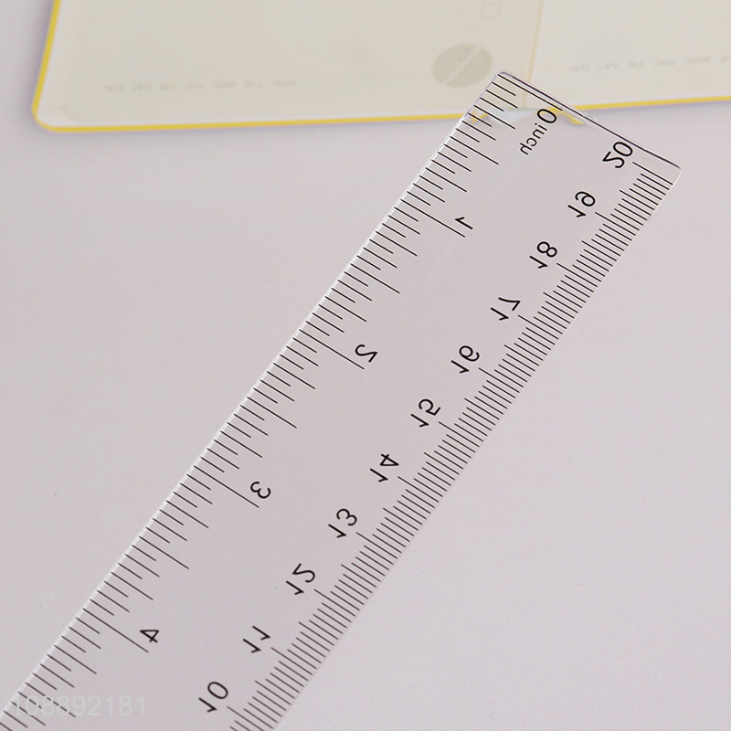 Wholesale clear plastic ruler straight ruler for student school office