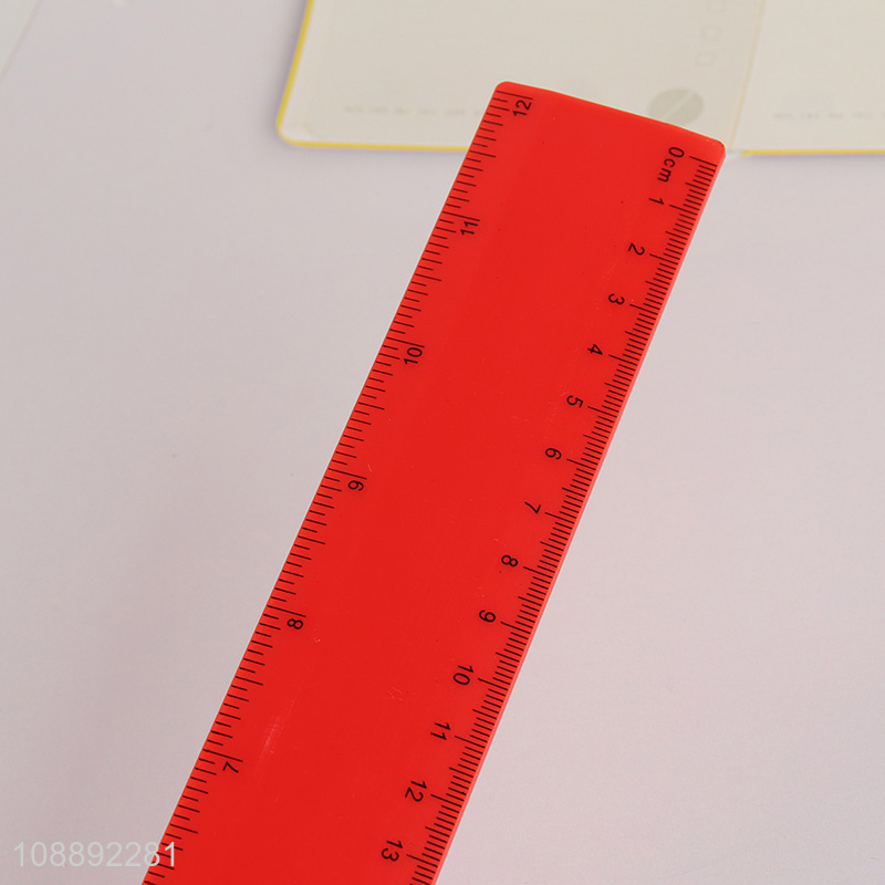 Good price colorful plastic straight ruler with inches and centimeters