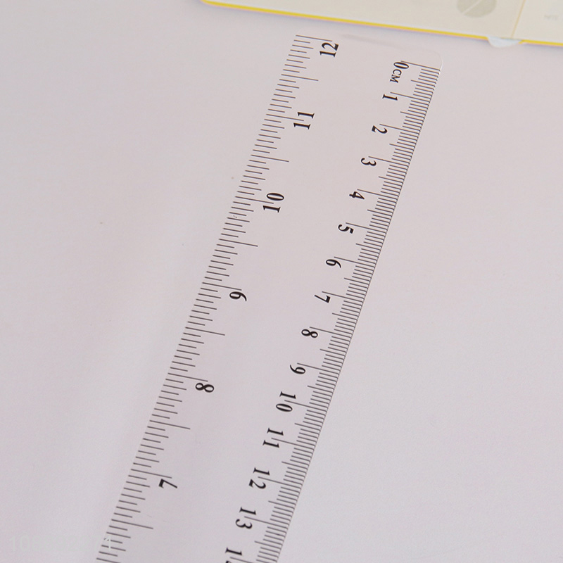 Promotional clear plastic straight ruler for home office school student