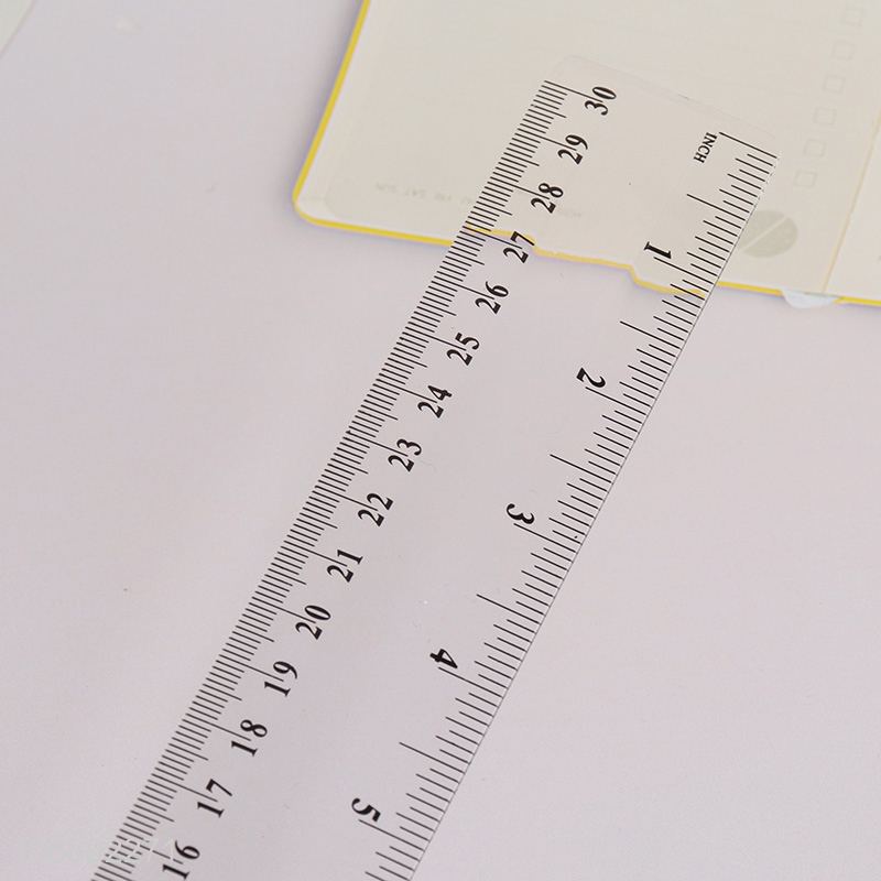 Promotional clear plastic straight ruler for home office school student