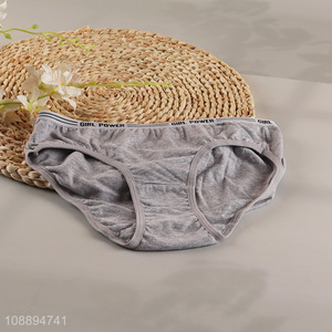 Yiwu market cotton grey women breathable underwear for sale