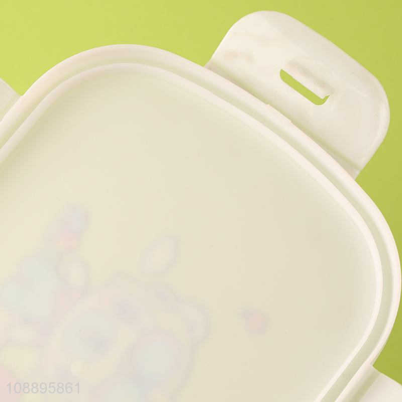 Wholesale 2-layer lunch box food container with spoon for kids
