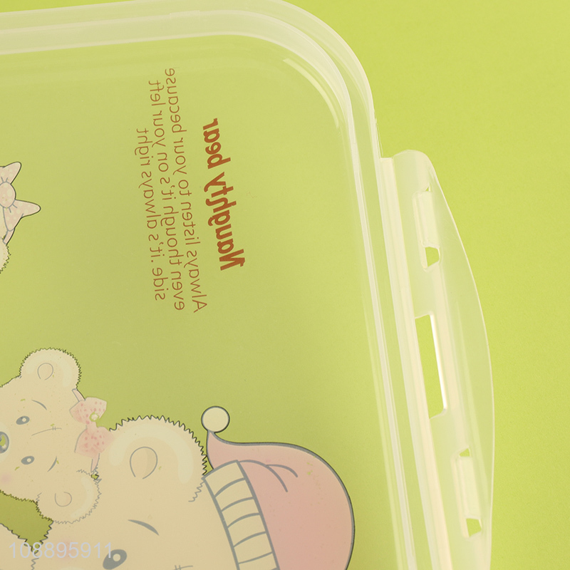 Wholesale 3-compartment lunch box with spoon for kids boys girls