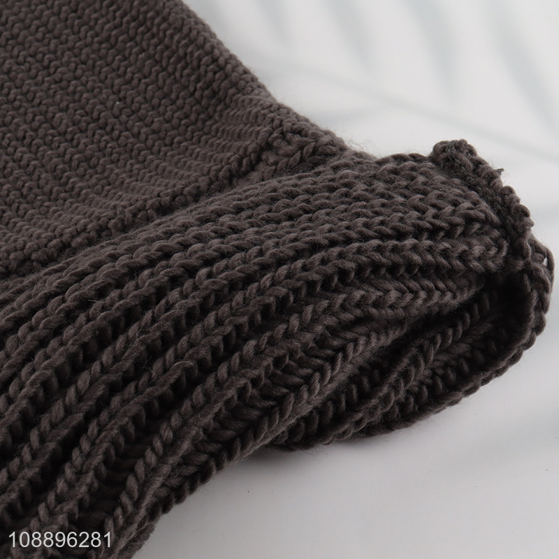 Good quality winter windproof knit hat hooded scarf hat for women