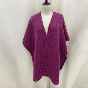 China imports women winter knitted shawl wrap poncho cardigan cape