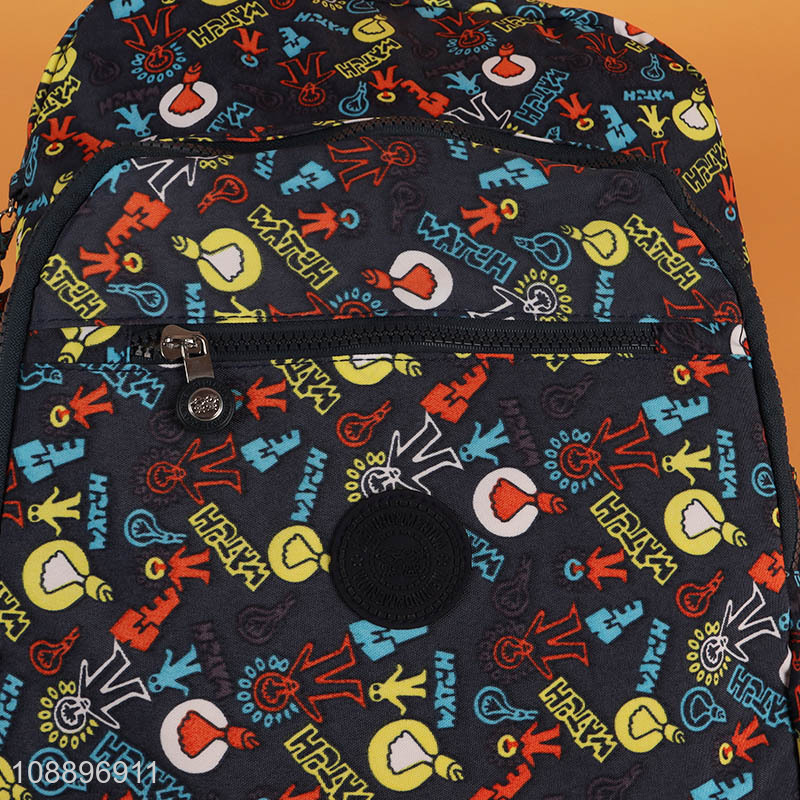 Top selling printed large capacity casual sports backpack for men women