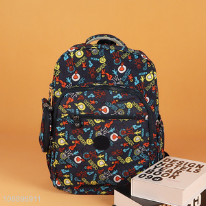 Top selling printed large capacity casual sports backpack for men women