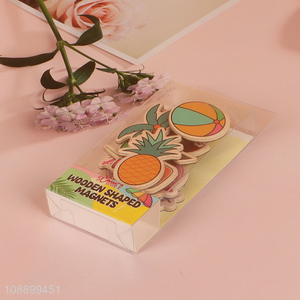 China factory summer series decorative wooden fridge magnets