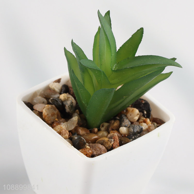 Wholesale artificial potted succulent plants realistic faux succulents for decor