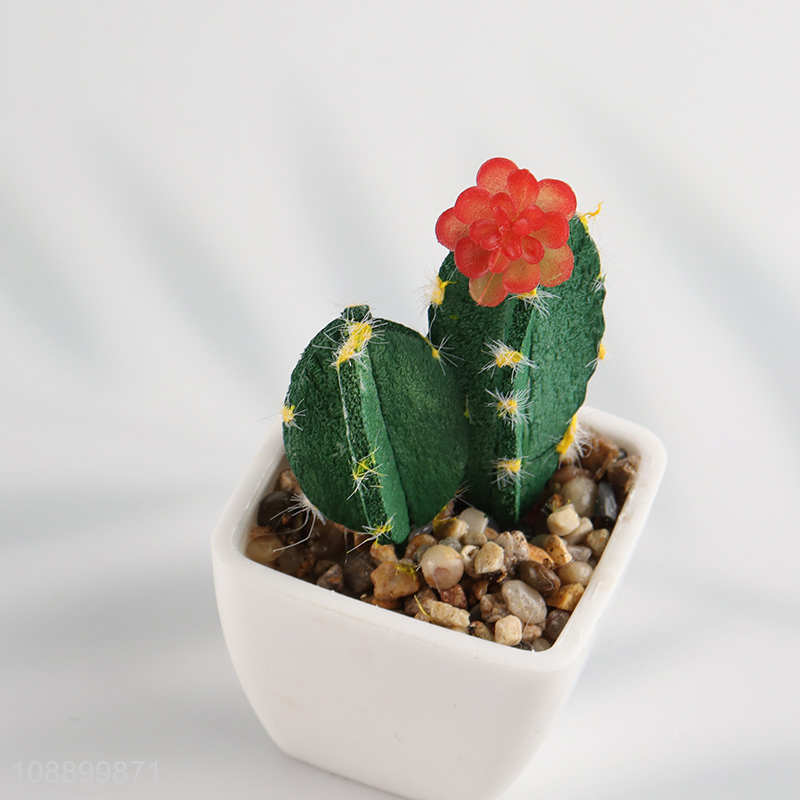 China imports artificial potted cactus fake potted plant for tabletop decor