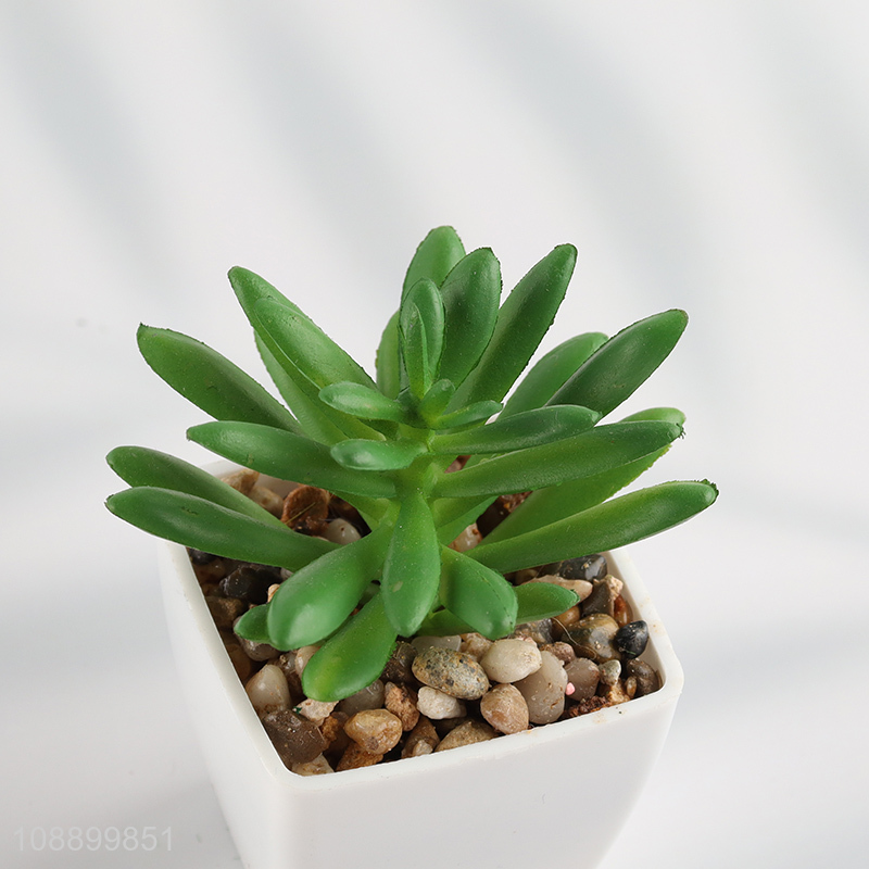 Good price artificial potted fake succulent plants for coffee table decor
