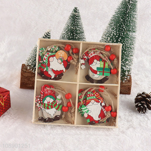 Hot Sale Christmas Gnome Wooden Hanging Ornaments Party Supplies