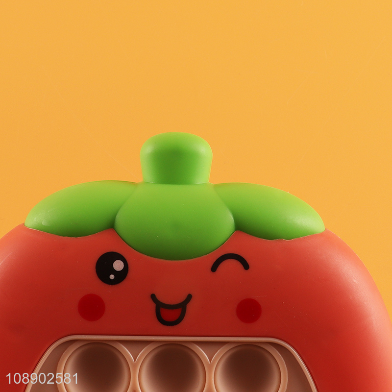 China wholesale strawberry shaped pop push game machine