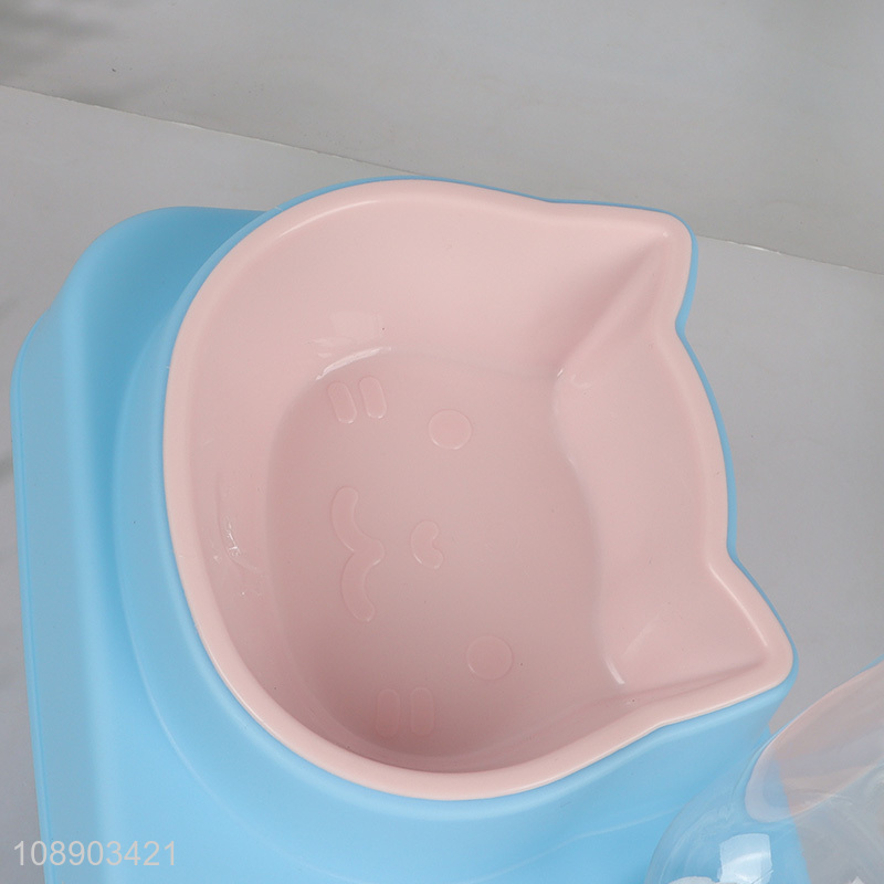 New arrival pink plastic cat pet bowl for pet supplies