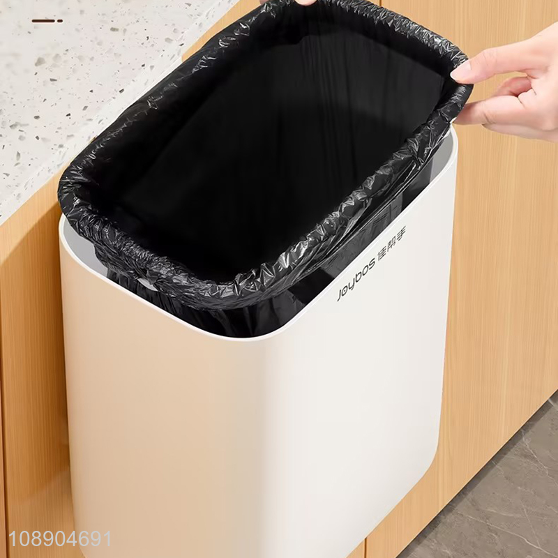 Online wholesale hanging kitchen trash can with lid for countertop