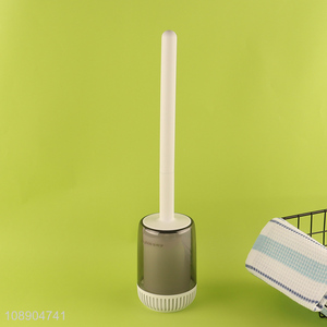 Wholesale space saving freestanding toilet brush with holder for bathroom