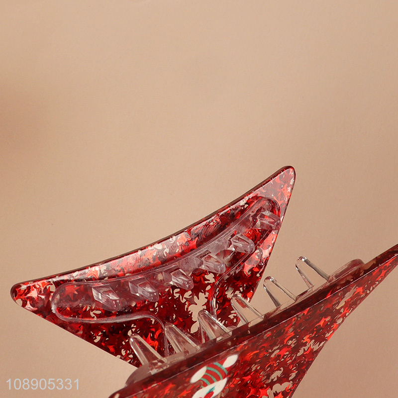 China factory red acrylic girls hair claw clips hair accessories