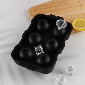 High quality 6-cavity silicone ice cube tray with lid for freezer