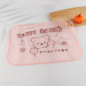 New product cartoon bear heat resistant silicone placemat for kids