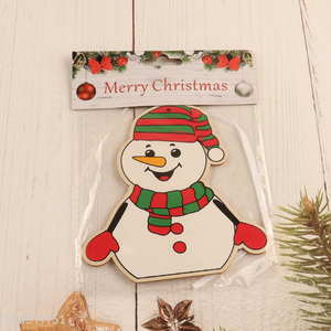 New Product Christmas Wooden Snowman Pendants for Holiday Home Decoration