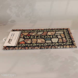 Yiwu market welcome printed home restaurant door mat floor mat