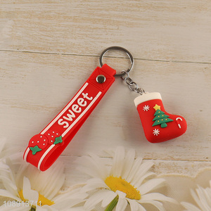 China Imports Christmas Cartoon Keychain Silicone Bag Pendants