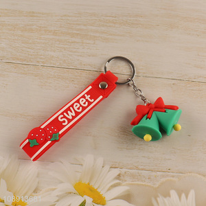 Hot Sale Christmas Cartoon Silicone Keychain Handbag Pendants