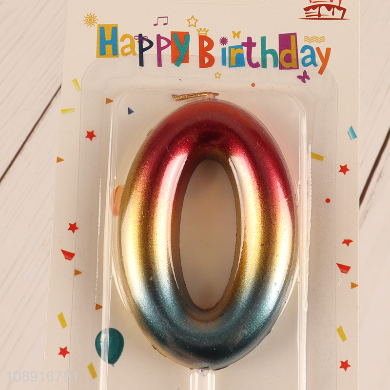 China wholesale colorful birthday cake decoration candle number candle